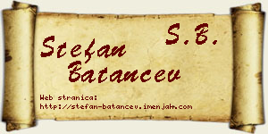 Stefan Batančev vizit kartica
